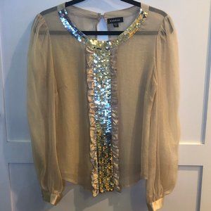 bebe shimmering blouse